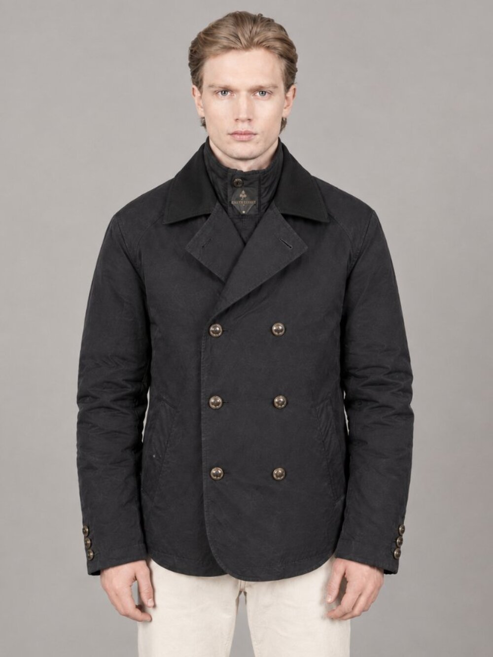 RAINFOREST Man s Jacket Fully Lined Nylon Black 6 pockets Full Zipper